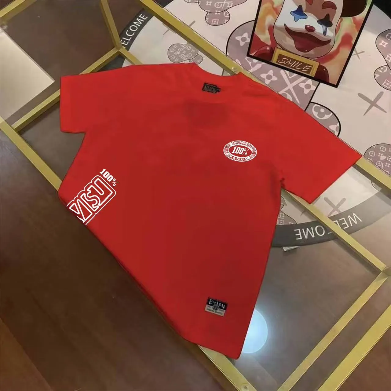 EVISU 2025 100% M T Sizes S-XXL 5 Black White Size S M L XL XXL S 44 108 68 100-120 M 46 114 70 120-140 L 48 116 72 140-160 XL 50 120 74 160-180 XXL 52 124 76 180